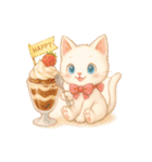 ハッピー白猫の日常（個別スタンプ：10）