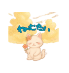 ハッピー白猫の日常（個別スタンプ：28）