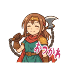 勇者 女 くさりがま 謎の武器 RPG (小)（個別スタンプ：2）