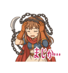 勇者 女 くさりがま 謎の武器 RPG (小)（個別スタンプ：5）