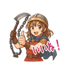 勇者 女 くさりがま 謎の武器 RPG (小)（個別スタンプ：7）