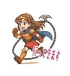 勇者 女 くさりがま 謎の武器 RPG (小)（個別スタンプ：8）