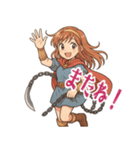 勇者 女 くさりがま 謎の武器 RPG (小)（個別スタンプ：10）