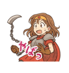 勇者 女 くさりがま 謎の武器 RPG (小)（個別スタンプ：11）