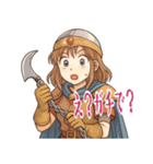 勇者 女 くさりがま 謎の武器 RPG (小)（個別スタンプ：13）