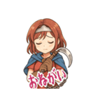 勇者 女 くさりがま 謎の武器 RPG (小)（個別スタンプ：15）
