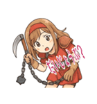 勇者 女 くさりがま 謎の武器 RPG (小)（個別スタンプ：17）