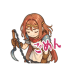勇者 女 くさりがま 謎の武器 RPG (小)（個別スタンプ：18）