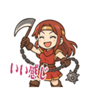 勇者 女 くさりがま 謎の武器 RPG (小)（個別スタンプ：19）