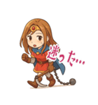 勇者 女 くさりがま 謎の武器 RPG (小)（個別スタンプ：22）