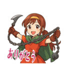 勇者 女 くさりがま 謎の武器 RPG (小)（個別スタンプ：24）