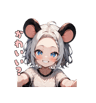 ちゅー！ネズミガール（個別スタンプ：34）
