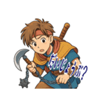 勇者 男 くさりがま 謎の武器 RPG (小)（個別スタンプ：17）