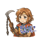勇者 男 くさりがま 謎の武器 RPG (小)（個別スタンプ：23）