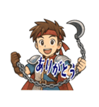 勇者 男 くさりがま 謎の武器 RPG (小)（個別スタンプ：24）
