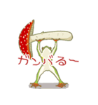 アカメアマガエルとベニテングダケ（個別スタンプ：7）