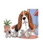 バセットハウンドがいっぱい（個別スタンプ：13）