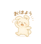 毎日スタンプふわもこウサギ（個別スタンプ：3）