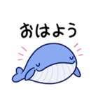 毎日使えるくじらスタンプ（おっとり）（個別スタンプ：2）