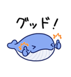 毎日使えるくじらスタンプ（おっとり）（個別スタンプ：9）