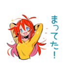 ポップな女の子の待ち合わせ連絡（個別スタンプ：14）