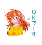 ポップな女の子の待ち合わせ連絡（個別スタンプ：40）