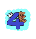 トイプーちゃん数字と曜日スタンプ（個別スタンプ：4）