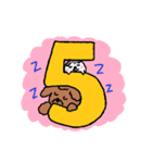 トイプーちゃん数字と曜日スタンプ（個別スタンプ：5）
