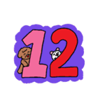 トイプーちゃん数字と曜日スタンプ（個別スタンプ：12）