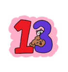 トイプーちゃん数字と曜日スタンプ（個別スタンプ：13）