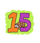 トイプーちゃん数字と曜日スタンプ（個別スタンプ：15）