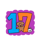 トイプーちゃん数字と曜日スタンプ（個別スタンプ：17）