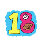 トイプーちゃん数字と曜日スタンプ（個別スタンプ：18）