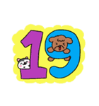 トイプーちゃん数字と曜日スタンプ（個別スタンプ：19）