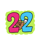 トイプーちゃん数字と曜日スタンプ（個別スタンプ：22）