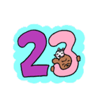 トイプーちゃん数字と曜日スタンプ（個別スタンプ：23）