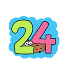 トイプーちゃん数字と曜日スタンプ（個別スタンプ：24）