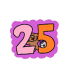 トイプーちゃん数字と曜日スタンプ（個別スタンプ：25）
