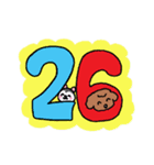 トイプーちゃん数字と曜日スタンプ（個別スタンプ：26）
