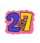 トイプーちゃん数字と曜日スタンプ（個別スタンプ：27）