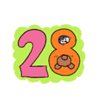 トイプーちゃん数字と曜日スタンプ（個別スタンプ：28）