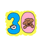 トイプーちゃん数字と曜日スタンプ（個別スタンプ：30）