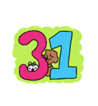 トイプーちゃん数字と曜日スタンプ（個別スタンプ：31）