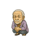 劇画お爺ちゃん「ありがとう」色々スタンプ（個別スタンプ：30）