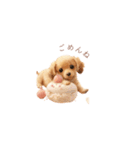 ミニチュアダックス×スイーツ♡（個別スタンプ：17）