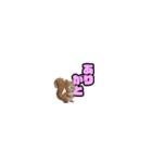 ペラペラねこりす（個別スタンプ：3）