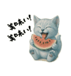推し猫【青】,,,,,,,（個別スタンプ：29）