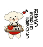キュートなトイプードル ♡ ポジティブ（個別スタンプ：1）