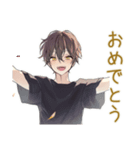 黒猫系男子のやさしい相槌♡（個別スタンプ：30）