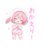 ラブリーうさ耳パーカーな女の子スタンプ（個別スタンプ：28）